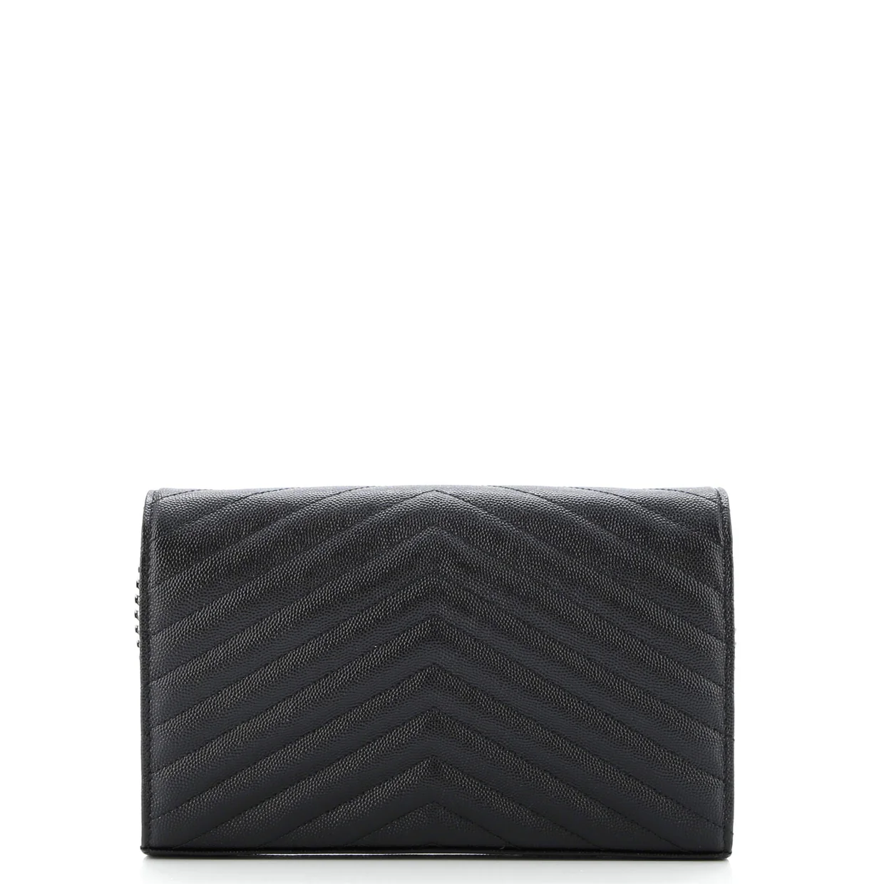 Classic Monogram Wallet on Chain Matelasse Chevron Leather Medium - Deep Luxury