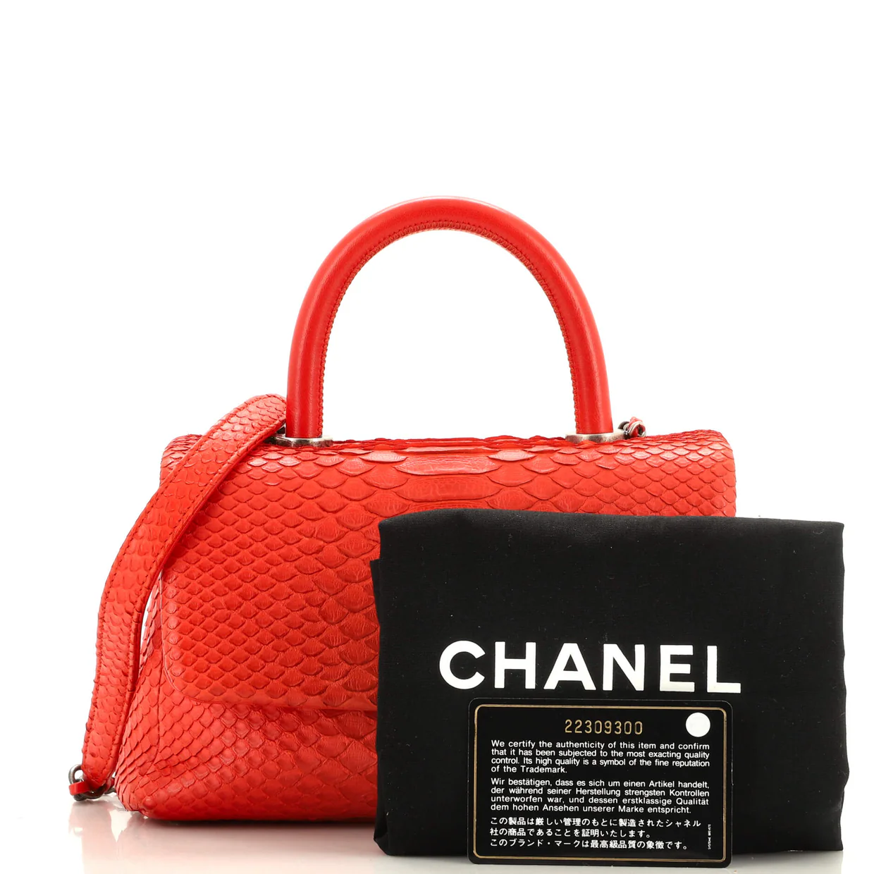 Coco Top Handle Bag Python Mini - Deep Luxury