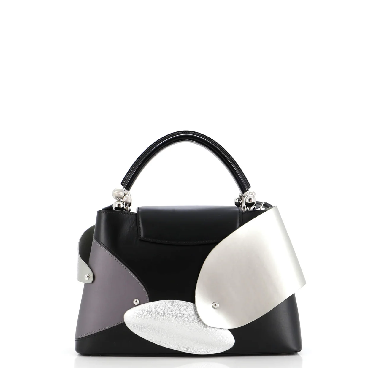Liu Wei ArtyCapucines Bag Leather with Applique MM - Deep Luxury