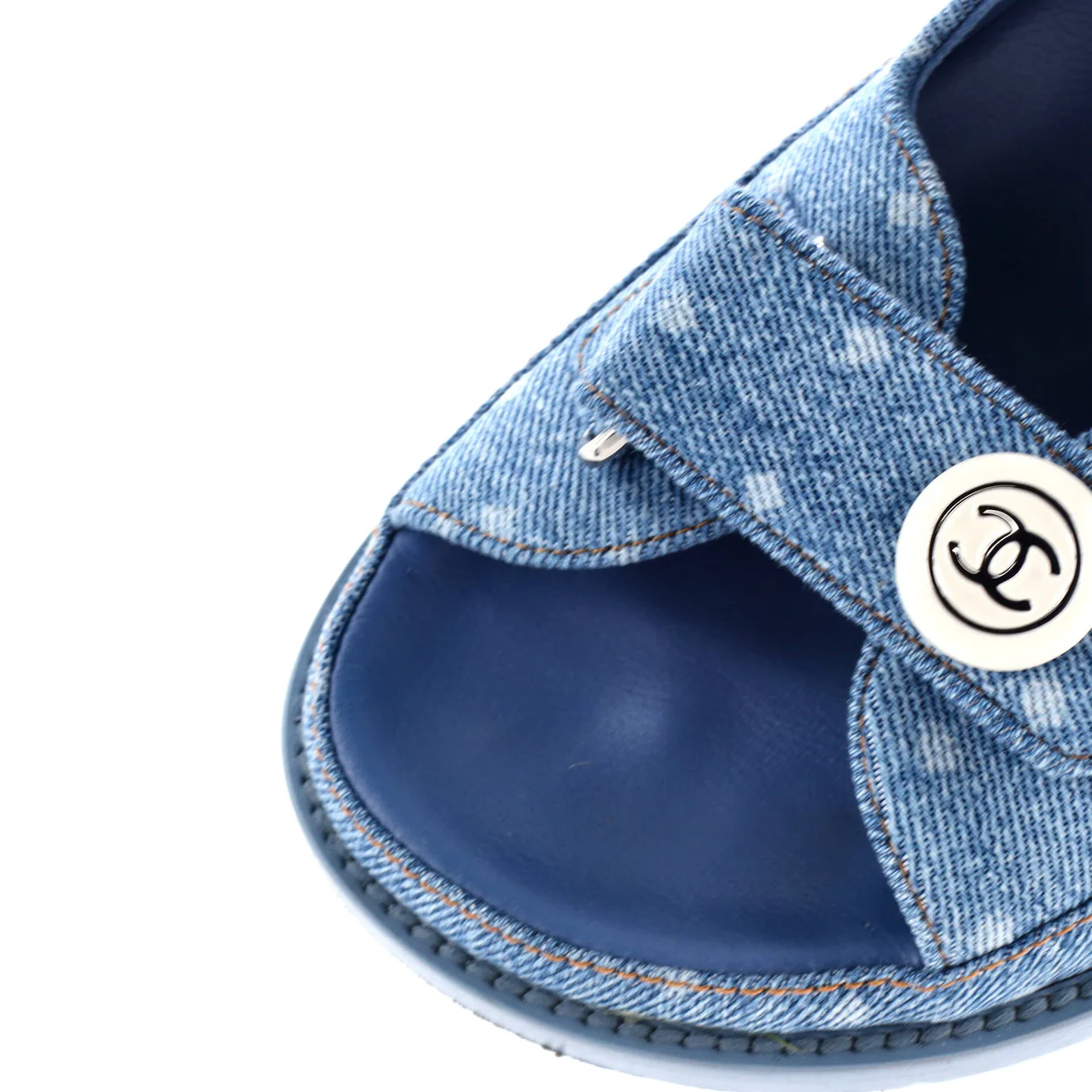 Women's Velcro Dad Sandals Printed Denim - Deep Luxury