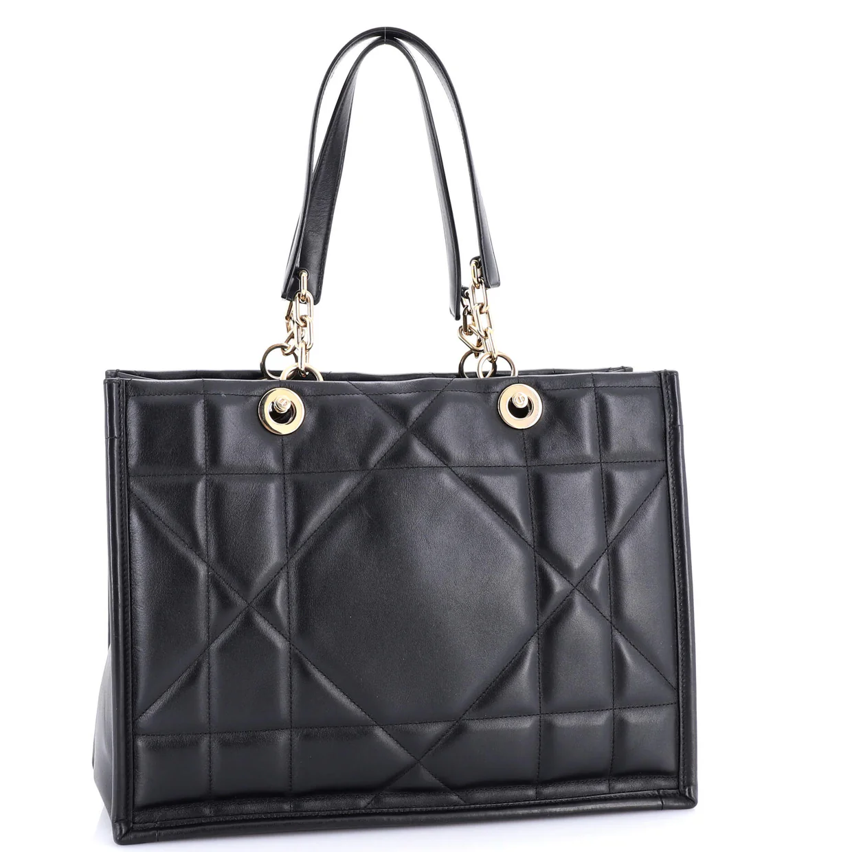 Essential Tote Archicannage Quilt Calfskin Medium - Deep Luxury