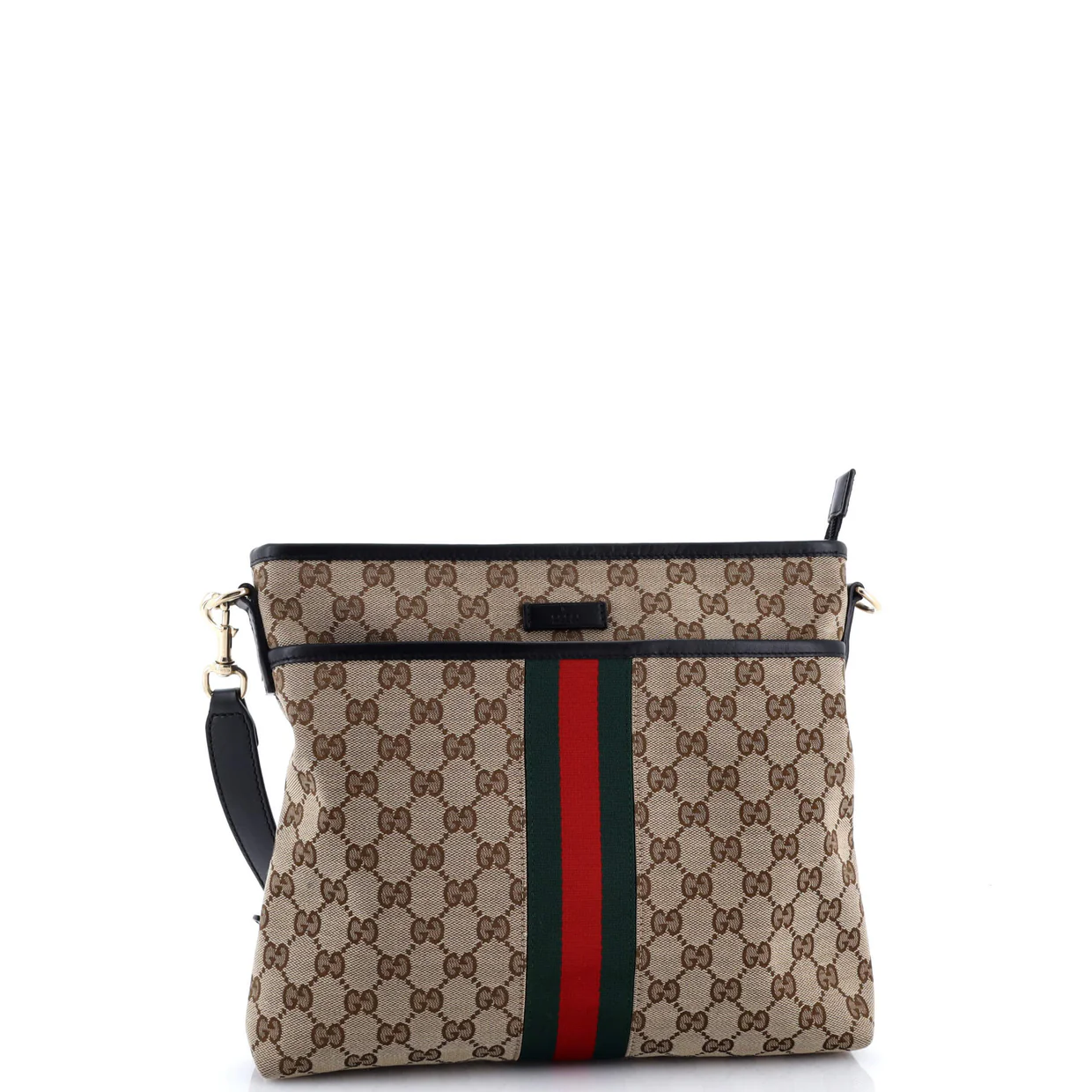 Front Pocket Web Messenger GG Canvas Small - Deep Luxury