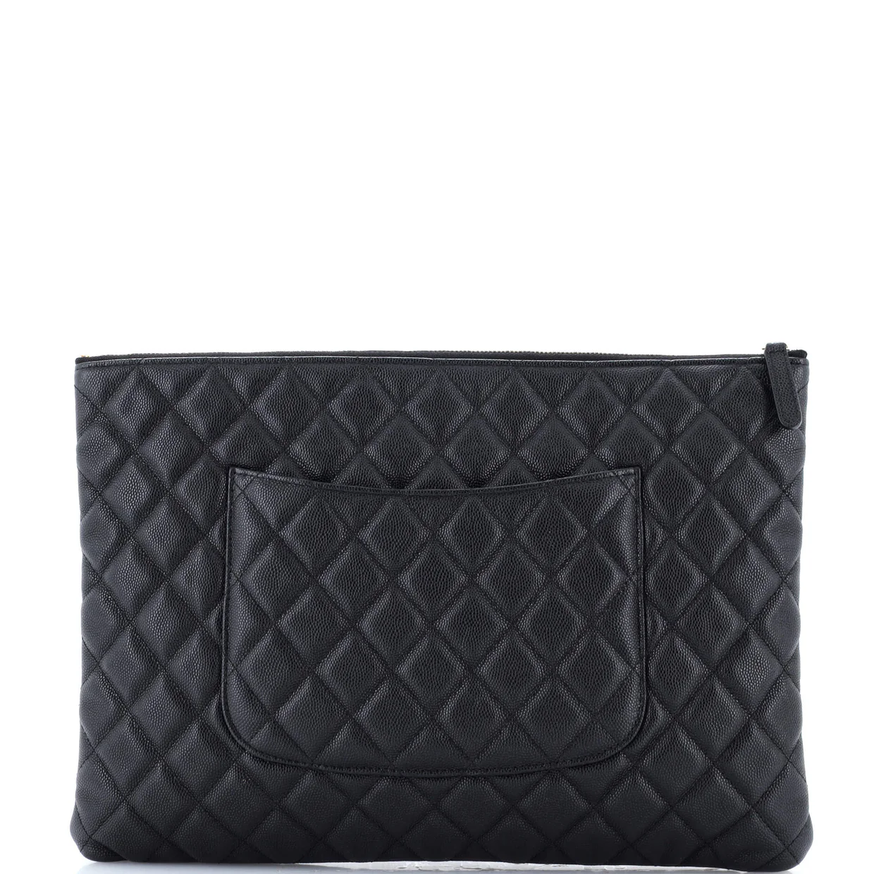 O Case Clutch Quilted Caviar Large - Deep Luxury