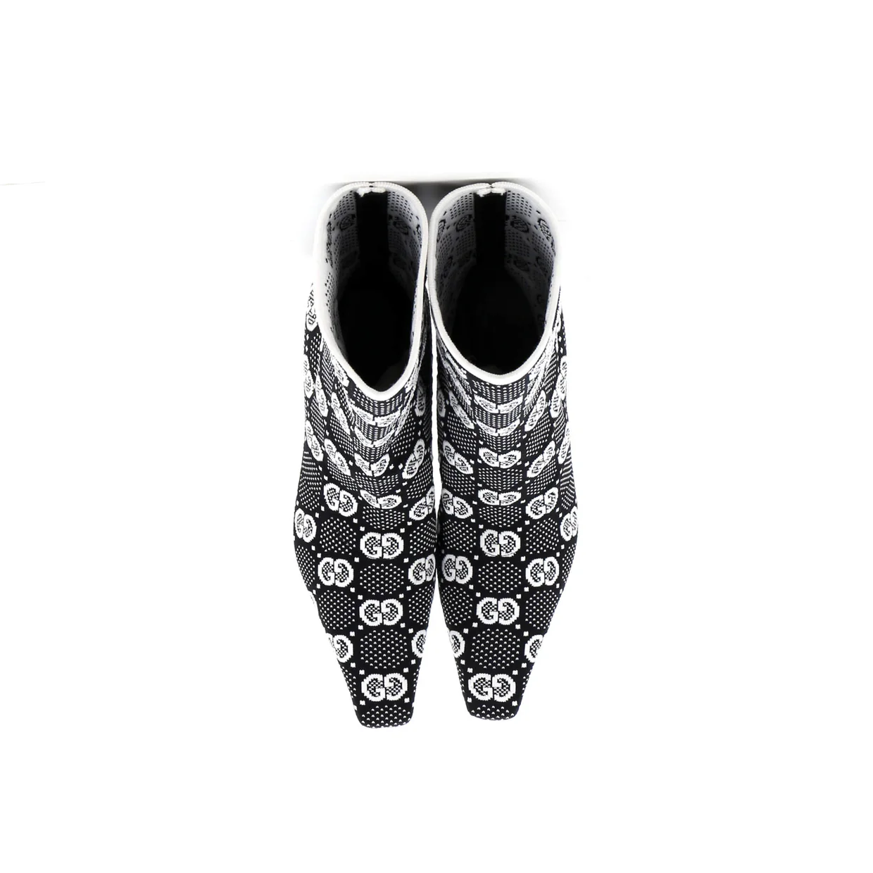 Women's Pointy Toe Sock Boots GG Technical Fabric - Deep Luxury