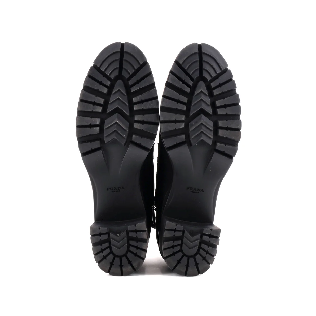 Women's Heeled Combat Boots Re-Nylon and Leather - Deep Luxury