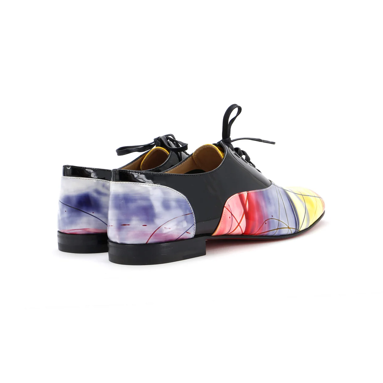 x Fredo Pollock Men's Oxfords Printed Patent - Deep Luxury