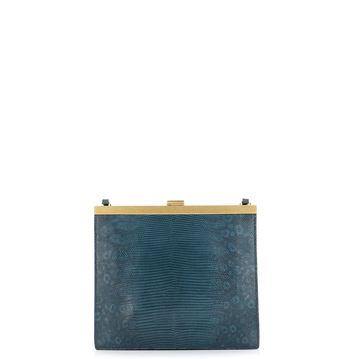 Clasp Crossbody Bag Lizard Mini - Deep Luxury