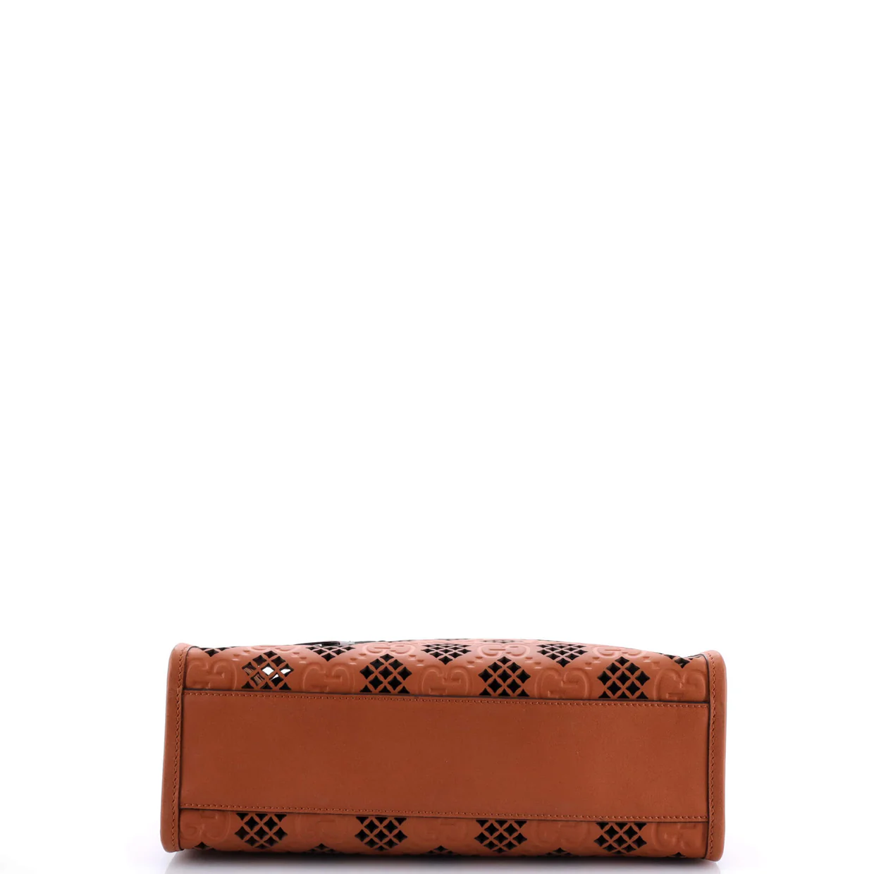 Convertible Tote GG Debossed Laser Cut Leather Small - Deep Luxury