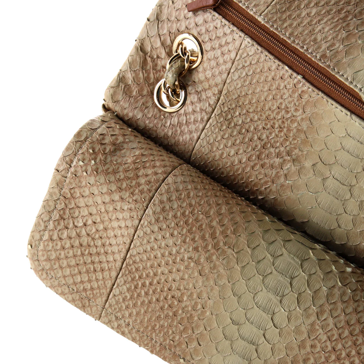 Classic Double Flap Bag Python Jumbo - Deep Luxury