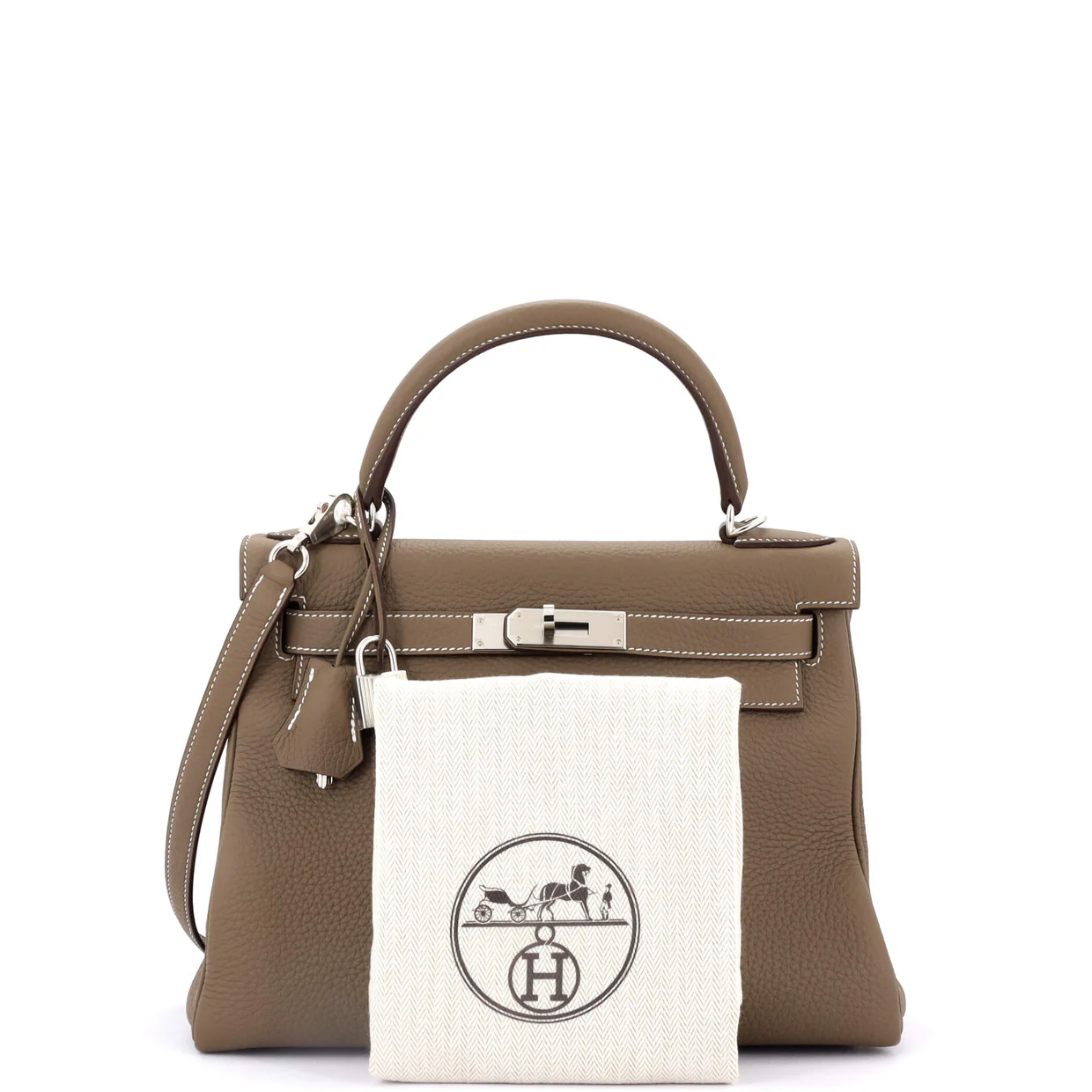 Kelly Handbag Grey Togo with Palladium Hardware 28 - Deep Luxury