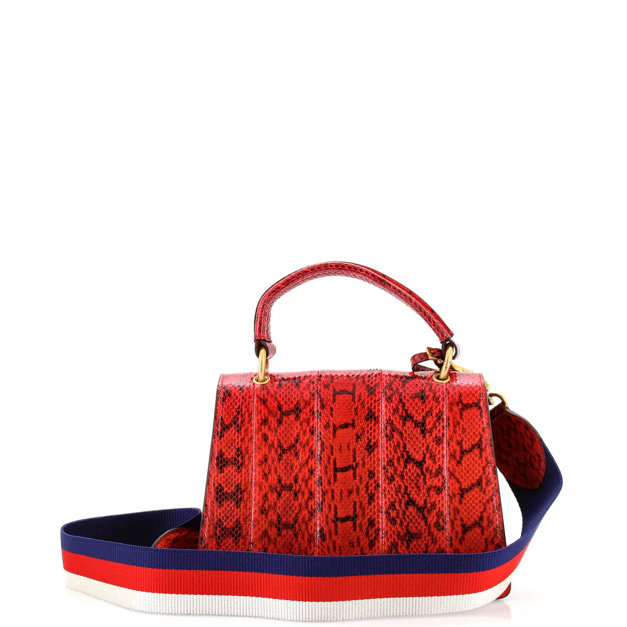 Queen Margaret Top Handle Bag Snakeskin Small - Deep Luxury