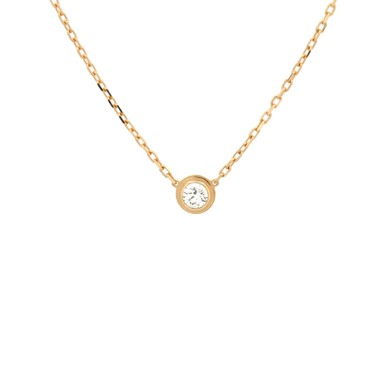 D'Amour Pendant Necklace 18K Yellow Gold with Diamond Large - Deep Luxury