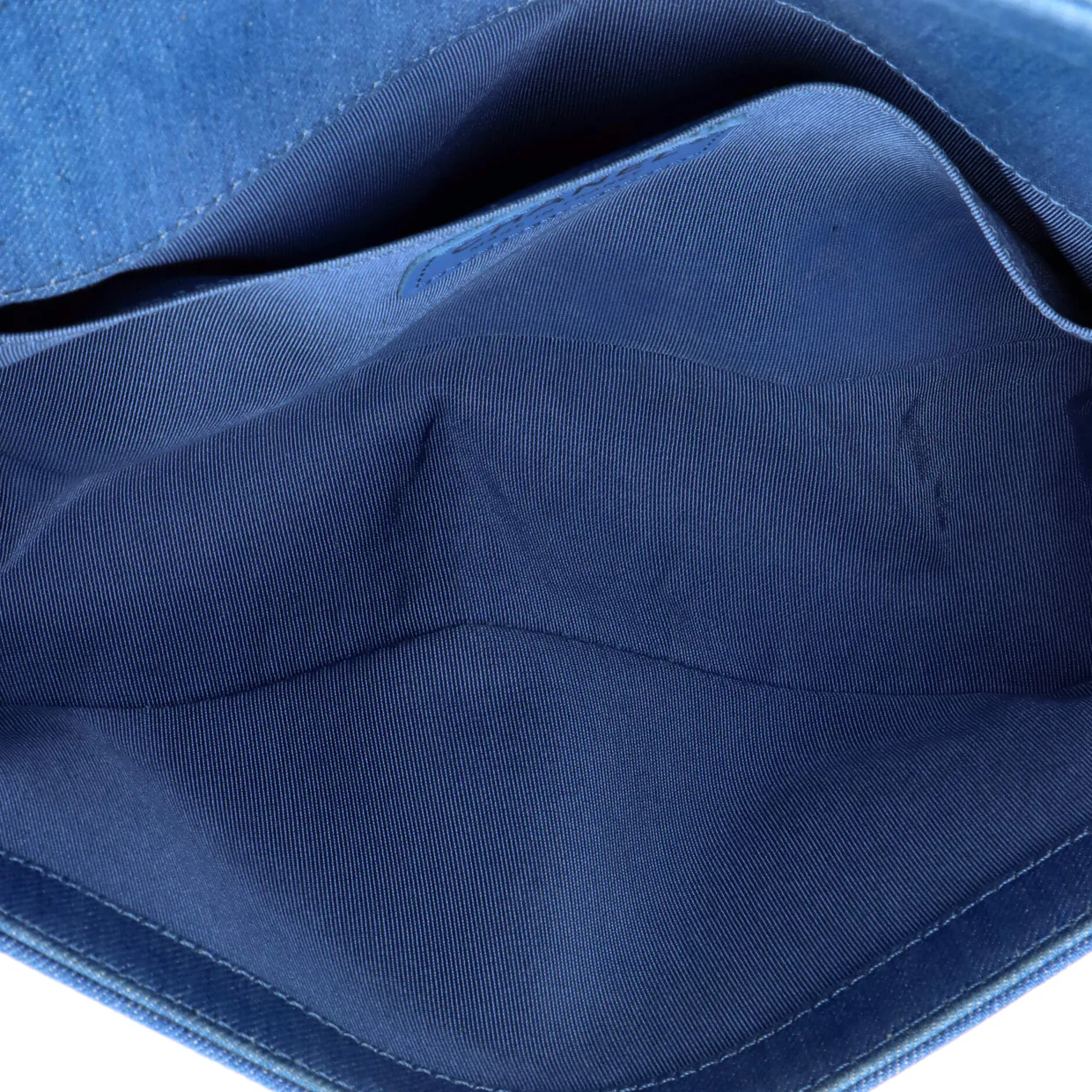 Boy Flap Bag Pleated Fringe Denim Old Medium - Deep Luxury