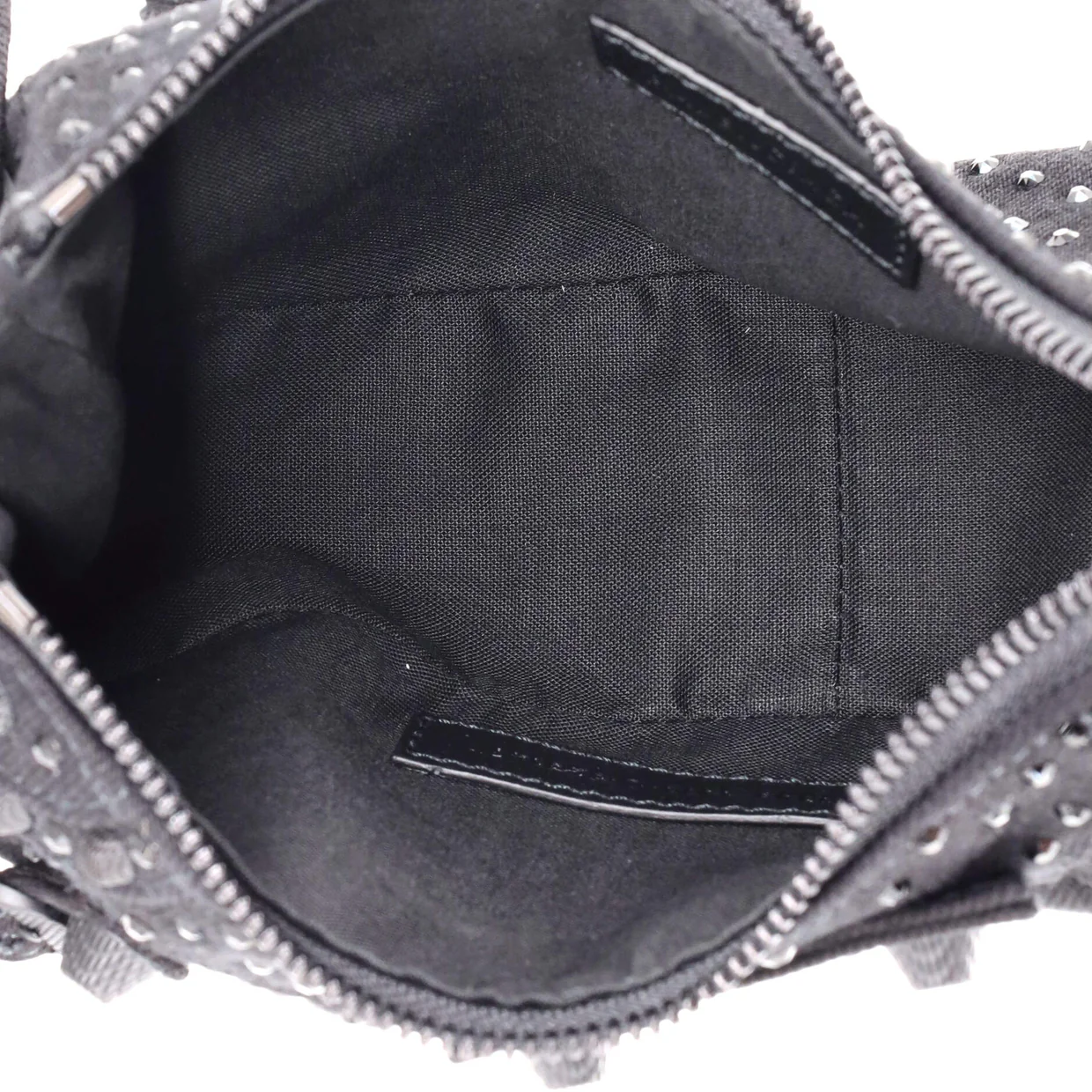 Le Cagole Giant Studs Shoulder Bag Rhinestones XS - Deep Luxury