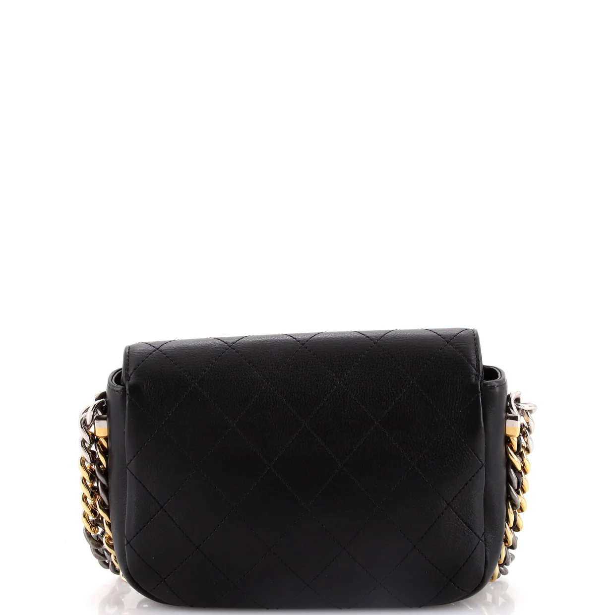 Two Tone Envelope Flap Bag Quilted Calfskin Medium - Deep Luxury