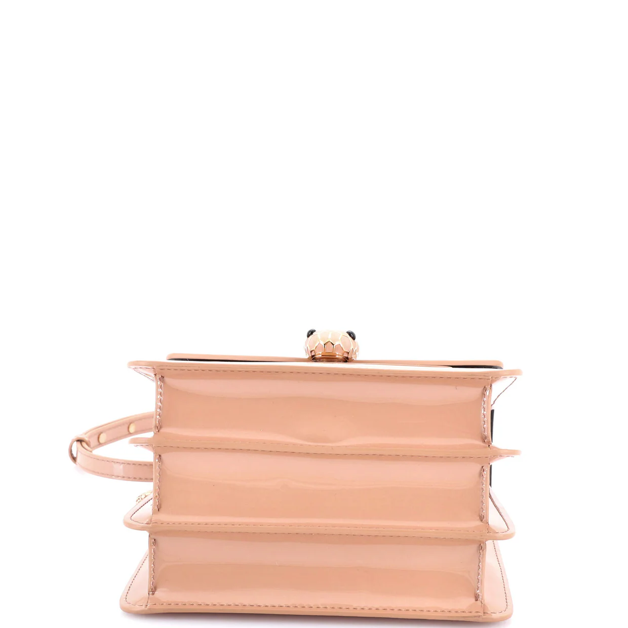 Serpenti Top Handle Bag Patent Small - Deep Luxury