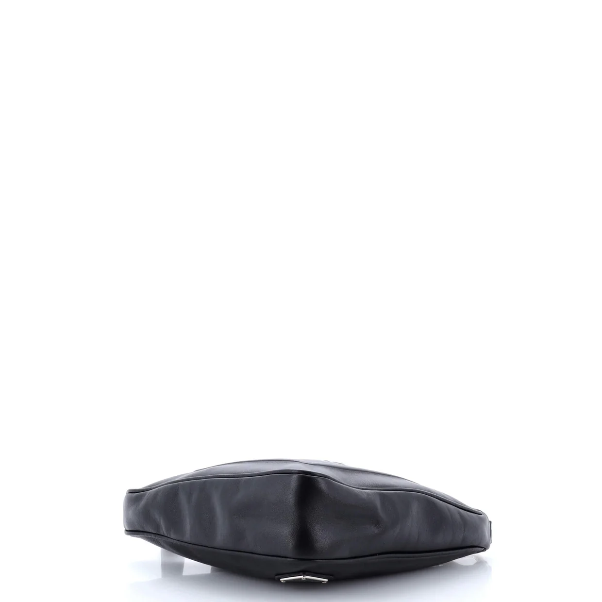 Triangle Logo Wristlet Pouch Embossed Leather - Deep Luxury