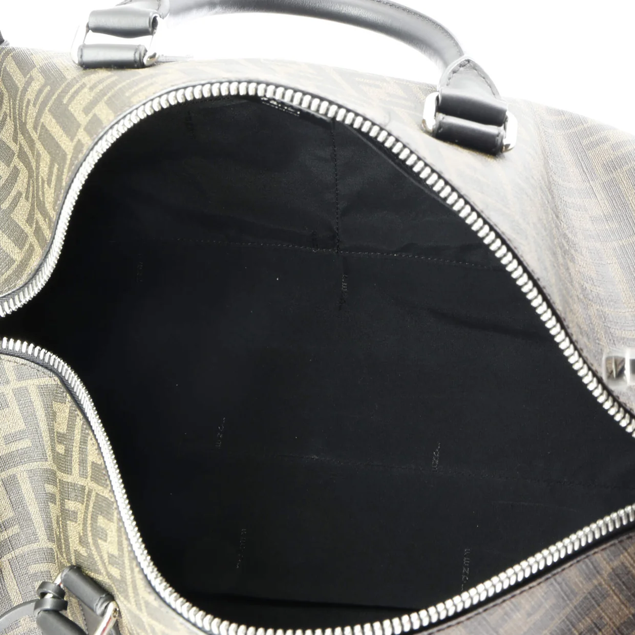 Convertible Duffle Bag Zucca Coated Canvas with Leather - Deep Luxury
