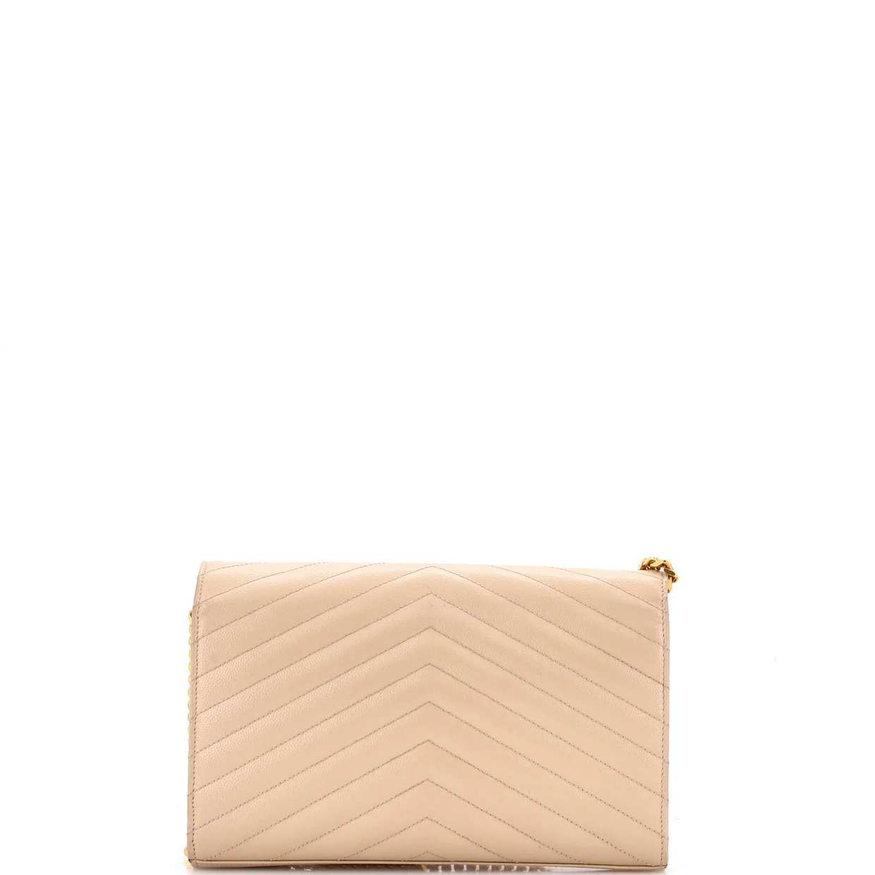 Classic Monogram Wallet on Chain Matelasse Chevron Leather Medium - Deep Luxury