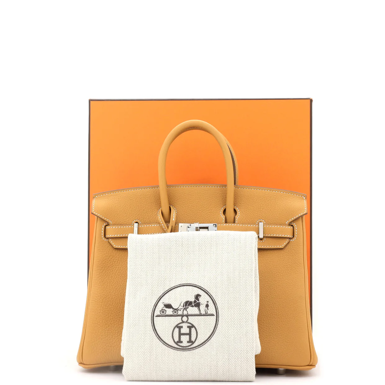 Birkin Handbag Natural Sable Togo with Palladium Hardware 25 - Deep Luxury