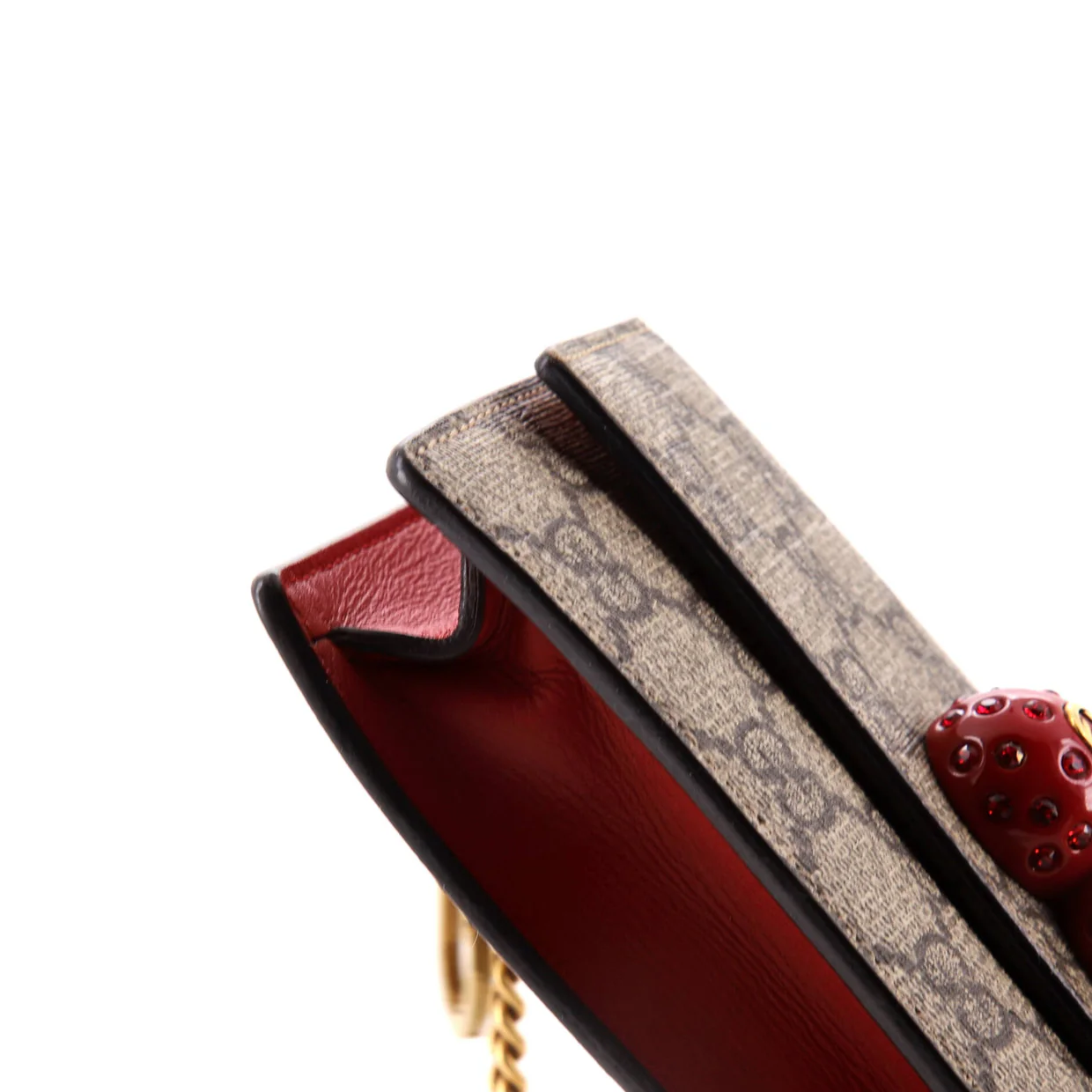 Cherries Wallet on Chain GG Coated Canvas Mini - Deep Luxury