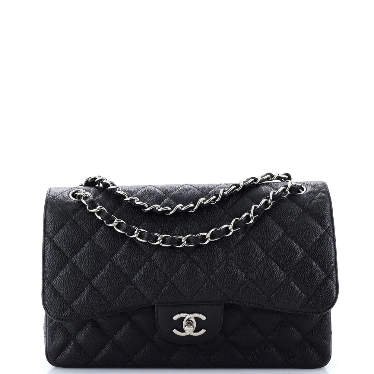Classic Double Flap Bag Quilted Caviar Jumbo - Deep Luxury