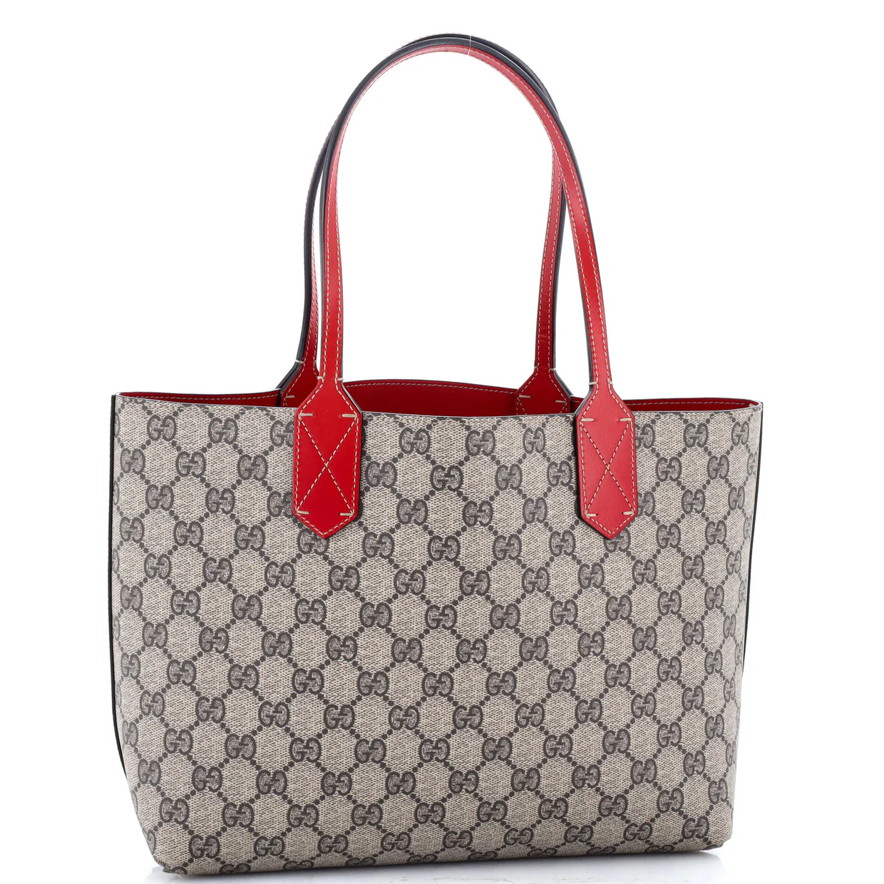Reversible Tote GG Print Leather Small - Deep Luxury
