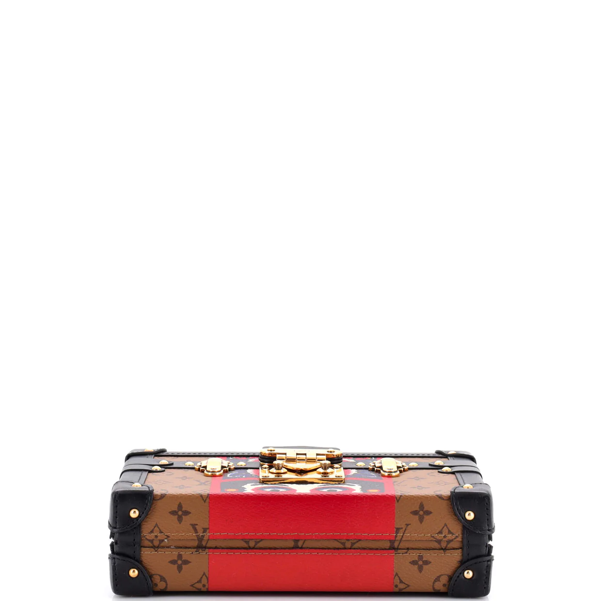 Petite Malle Handbag Limited Edition Kabuki Monogram Canvas - Deep Luxury