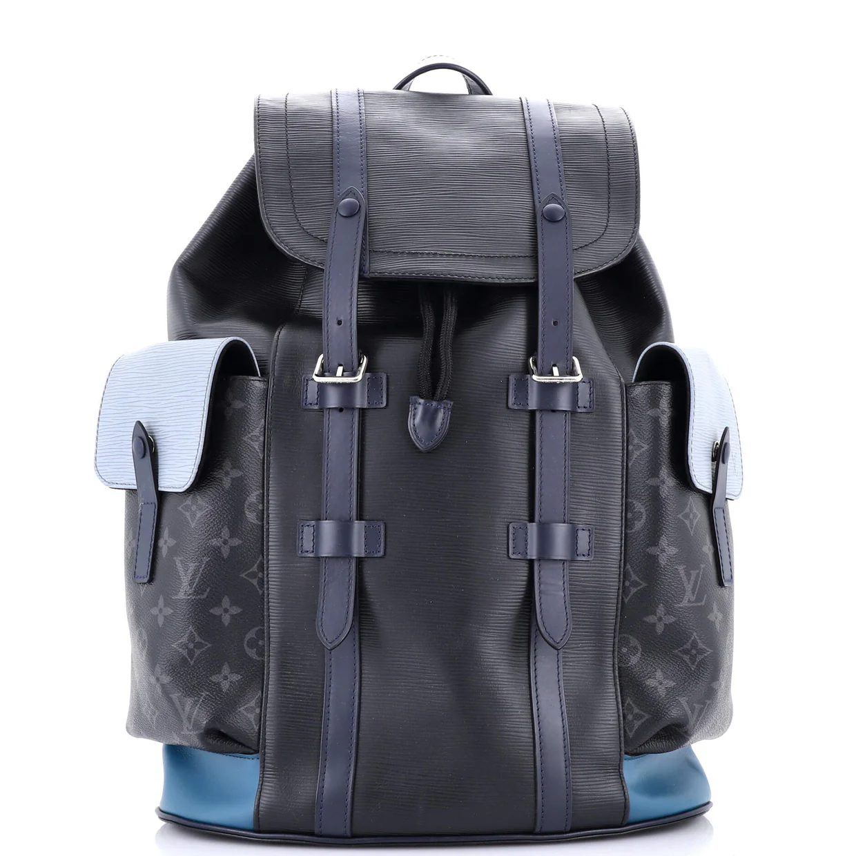 Christopher Backpack Epi Leather with Monogram Eclipse Canvas PM - Deep Luxury