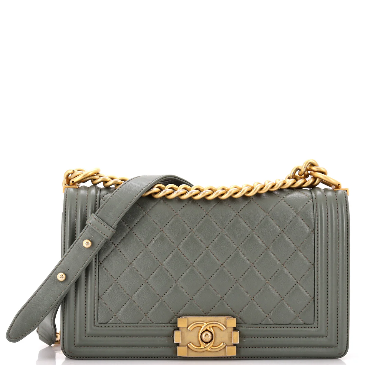 Boy Flap Bag Quilted Lambskin Old Medium - Deep Luxury