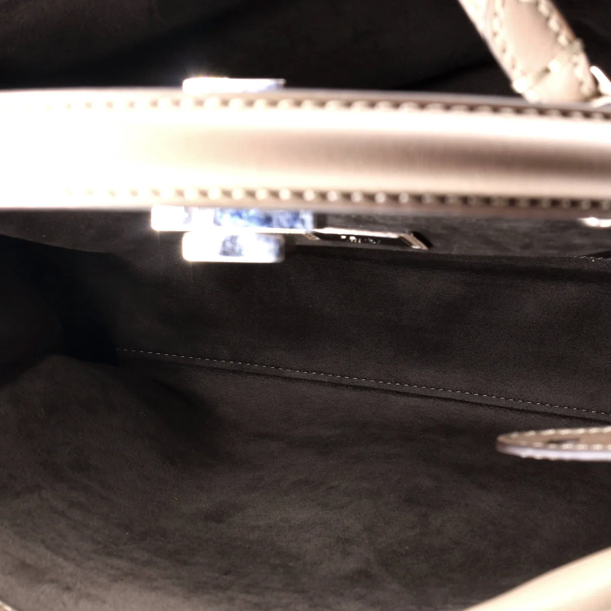 Peekaboo Bag Leather with Tortoise Detail Large - Deep Luxury