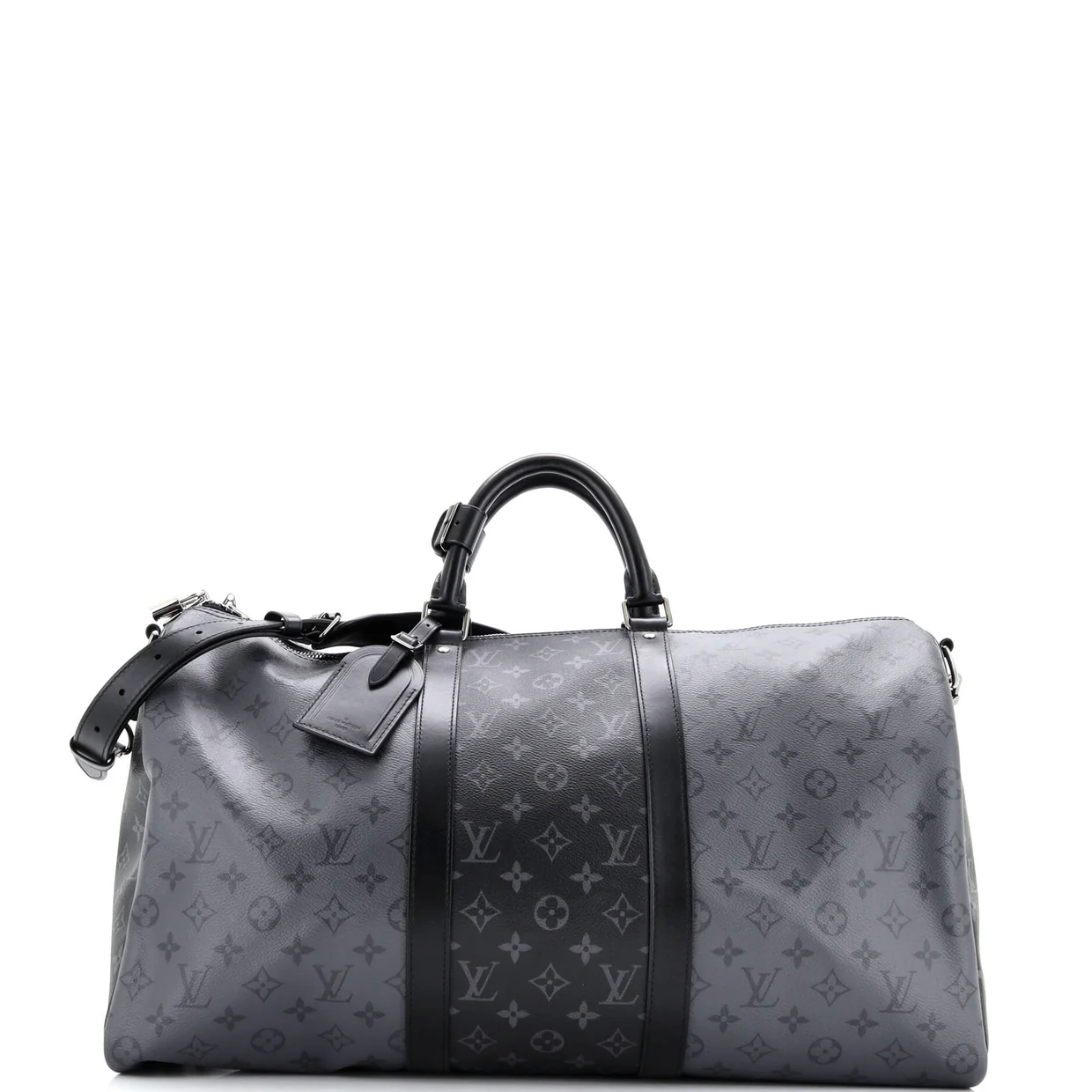 Keepall Bandouliere Bag Reverse Monogram Eclipse Canvas 50 - Deep Luxury