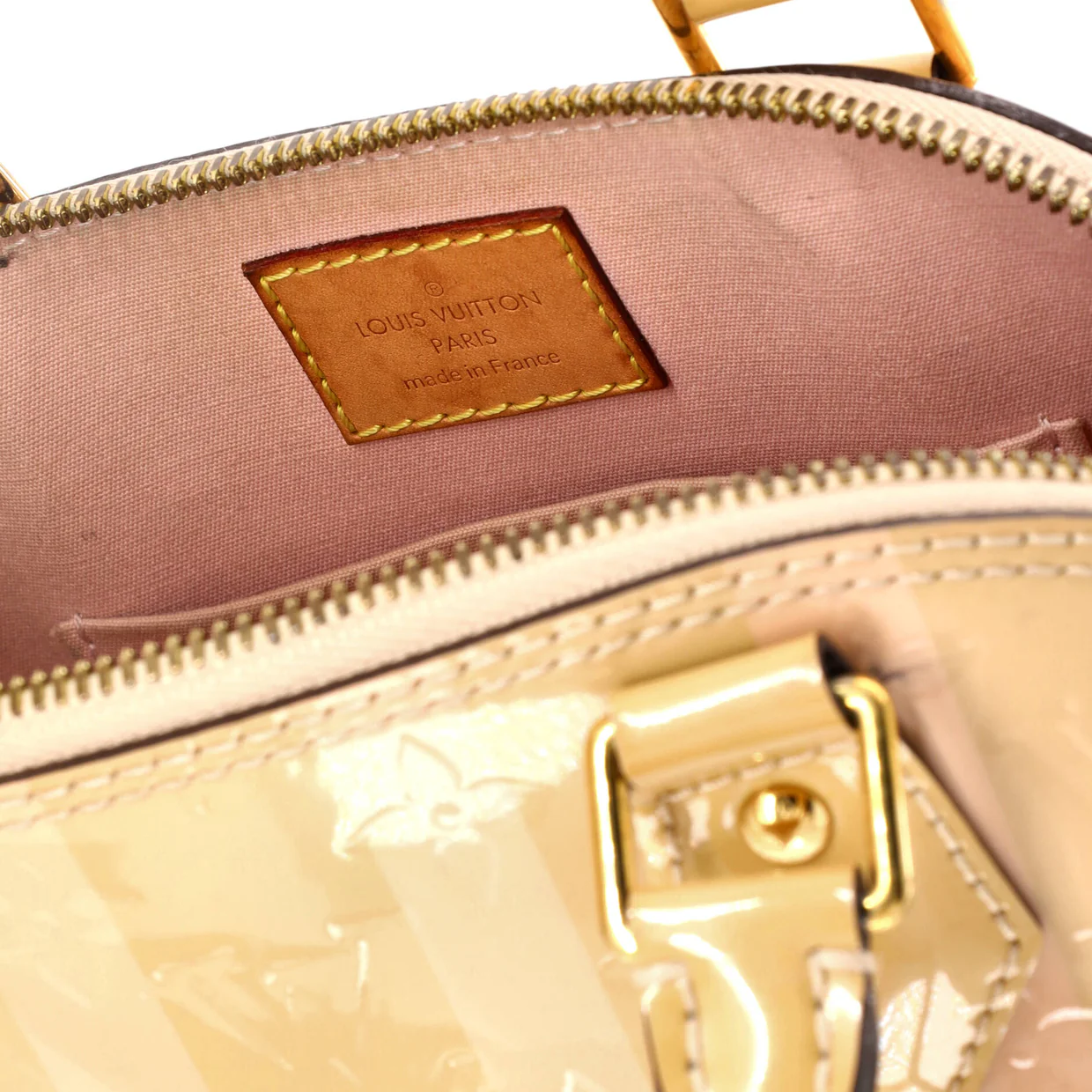 Alma Handbag Limited Edition Monogram Vernis Rayures BB - Deep Luxury