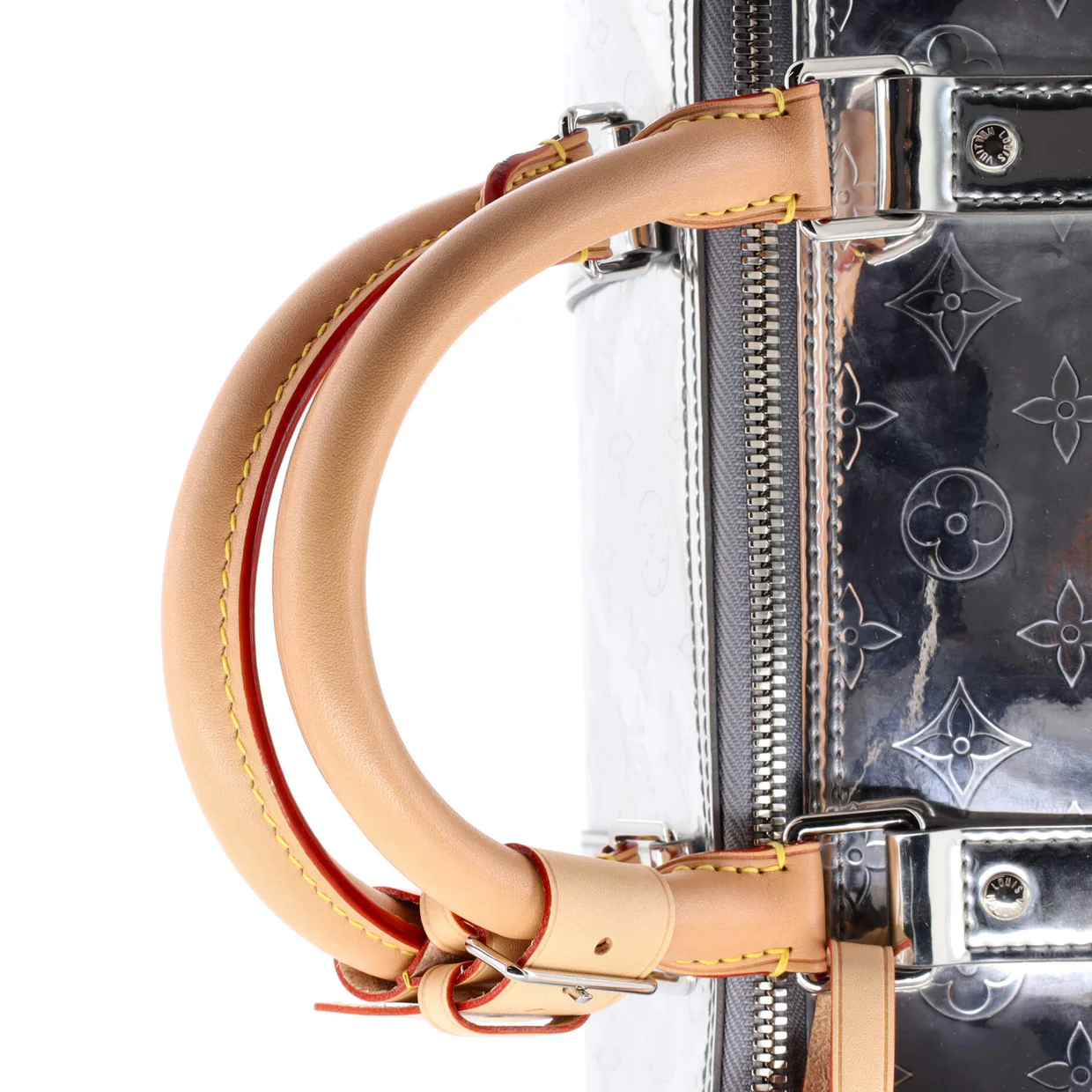 Keepall Bandouliere Bag Monogram Mirror Coated Canvas 50 - Deep Luxury