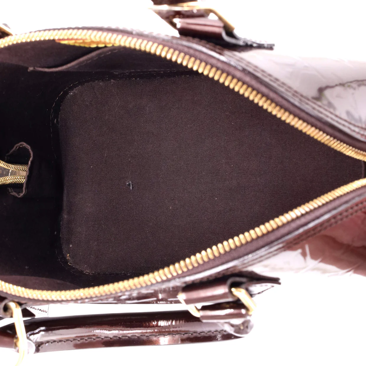 Alma Handbag Monogram Vernis BB - Deep Luxury