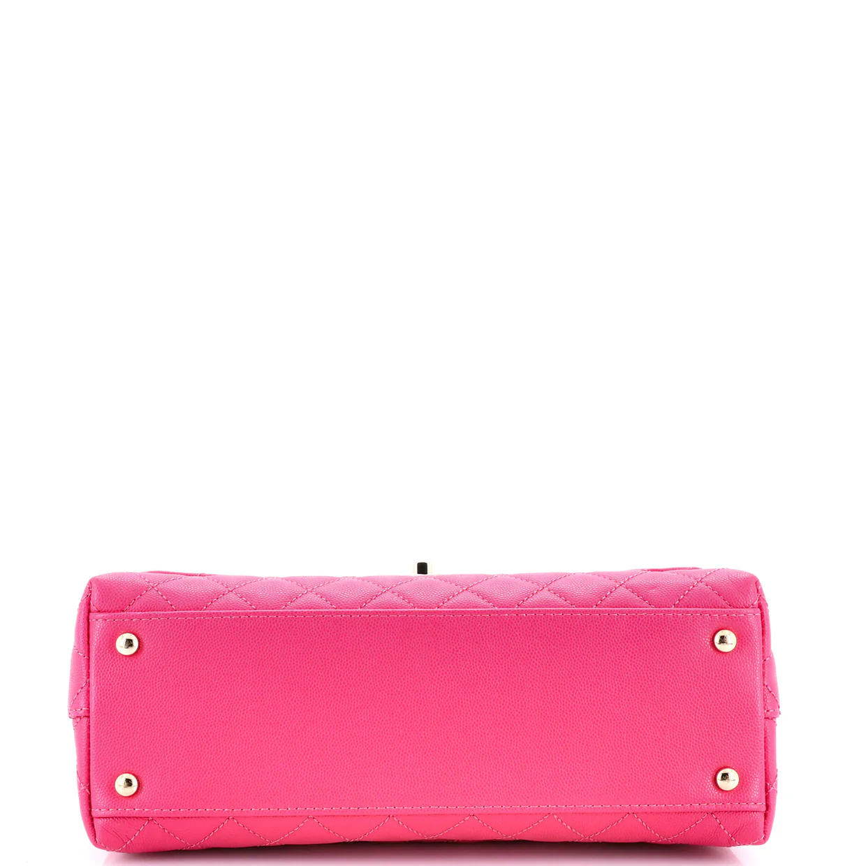 Coco Top Handle Bag Quilted Caviar Small - Deep Luxury