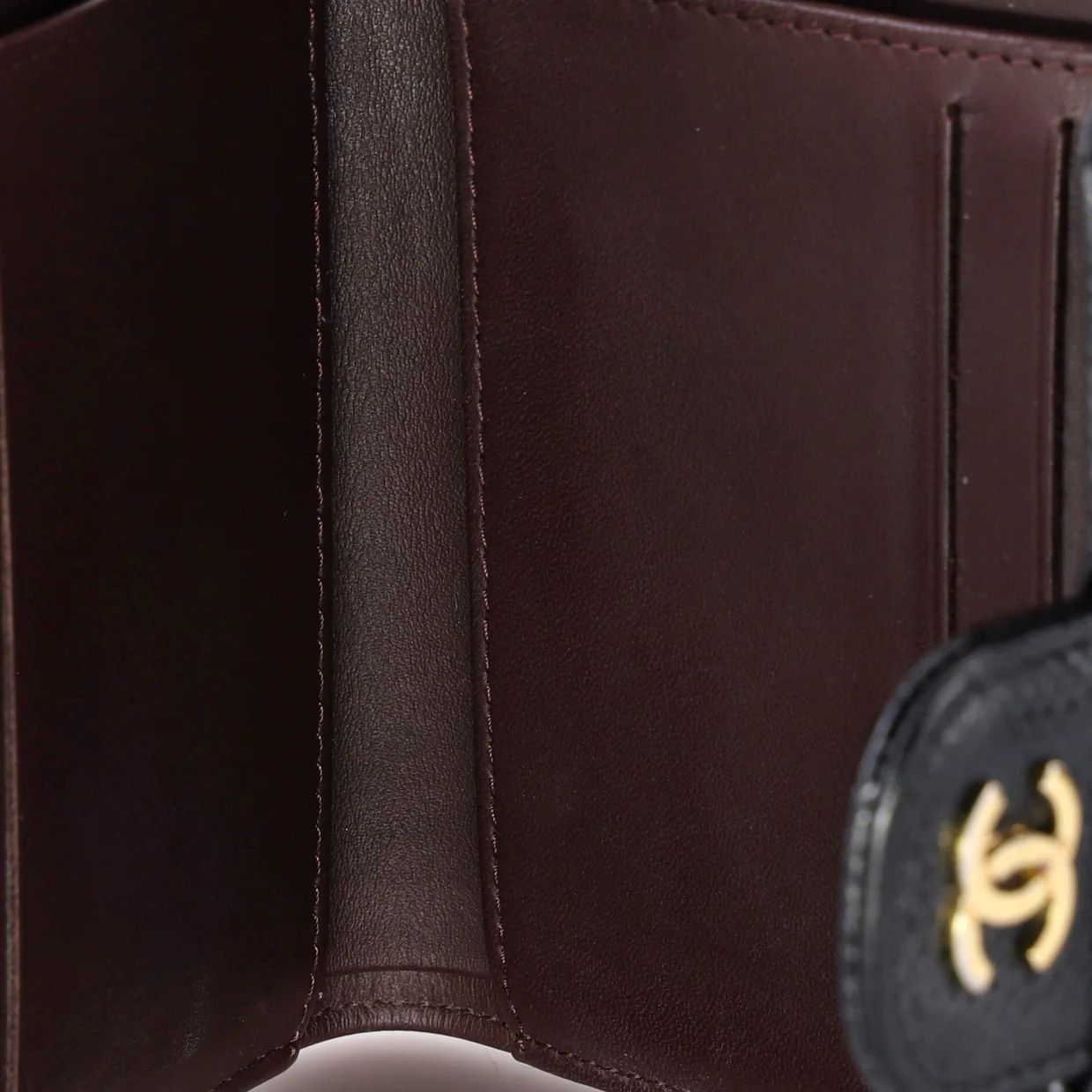 CC Compact Classic Flap Wallet Quilted Caviar - Deep Luxury