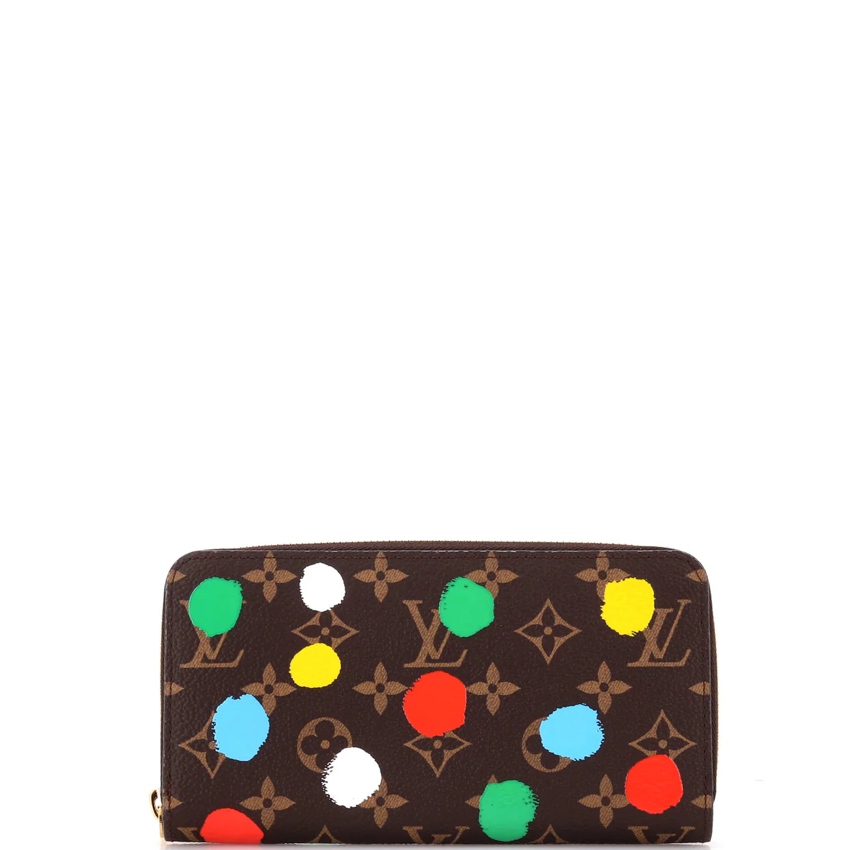 Zippy Wallet Yayoi Kusama Painted Dots Monogram Canvas - Deep Luxury