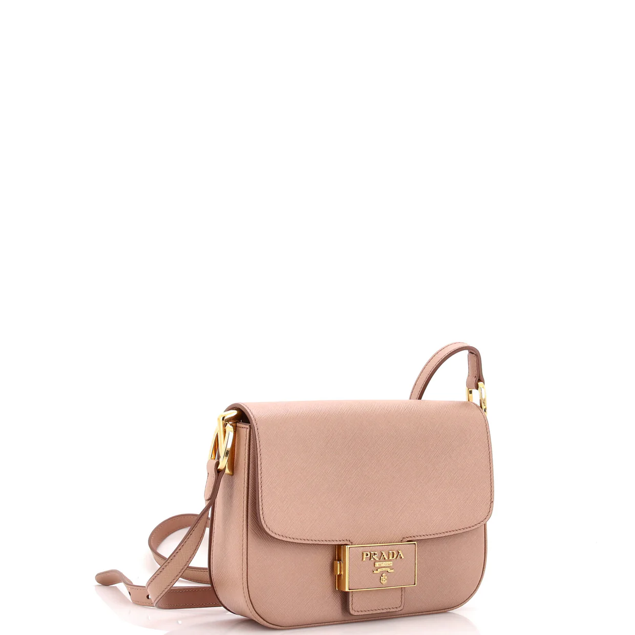 Embleme Flap Bag Saffiano Leather Small - Deep Luxury