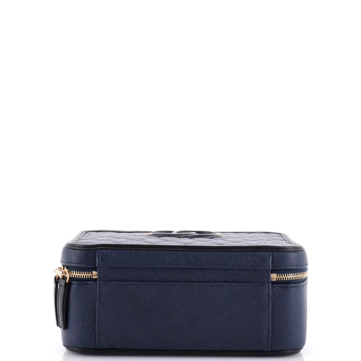 Filigree Vanity Case Quilted Caviar Large - Deep Luxury