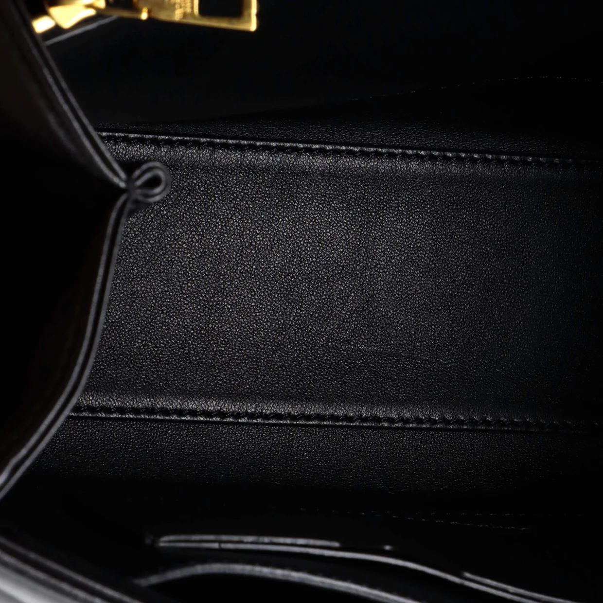 One Stud Top Handle Flap Bag Leather Small - Deep Luxury