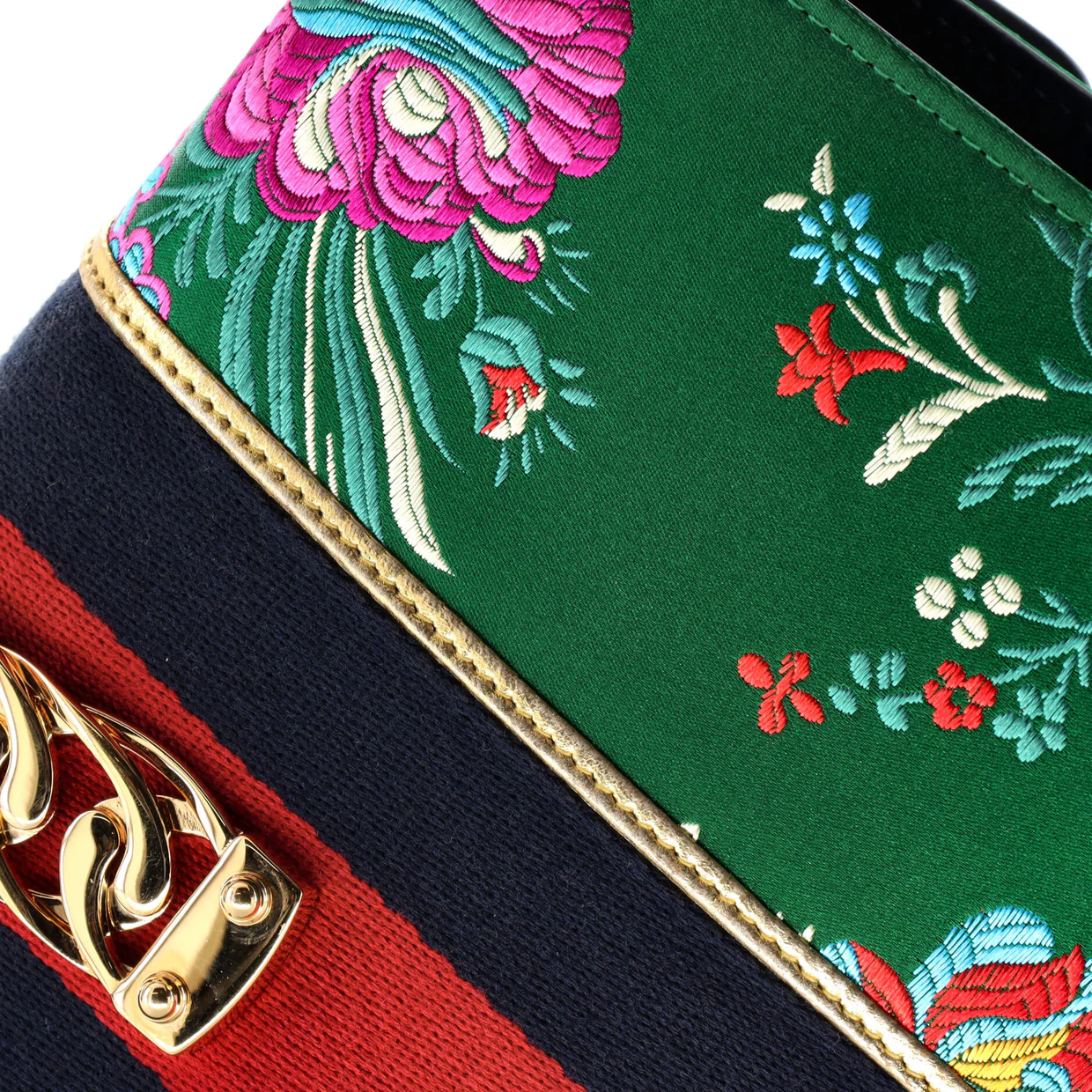 Sylvie Shoulder Bag Floral Jacquard Small - Deep Luxury