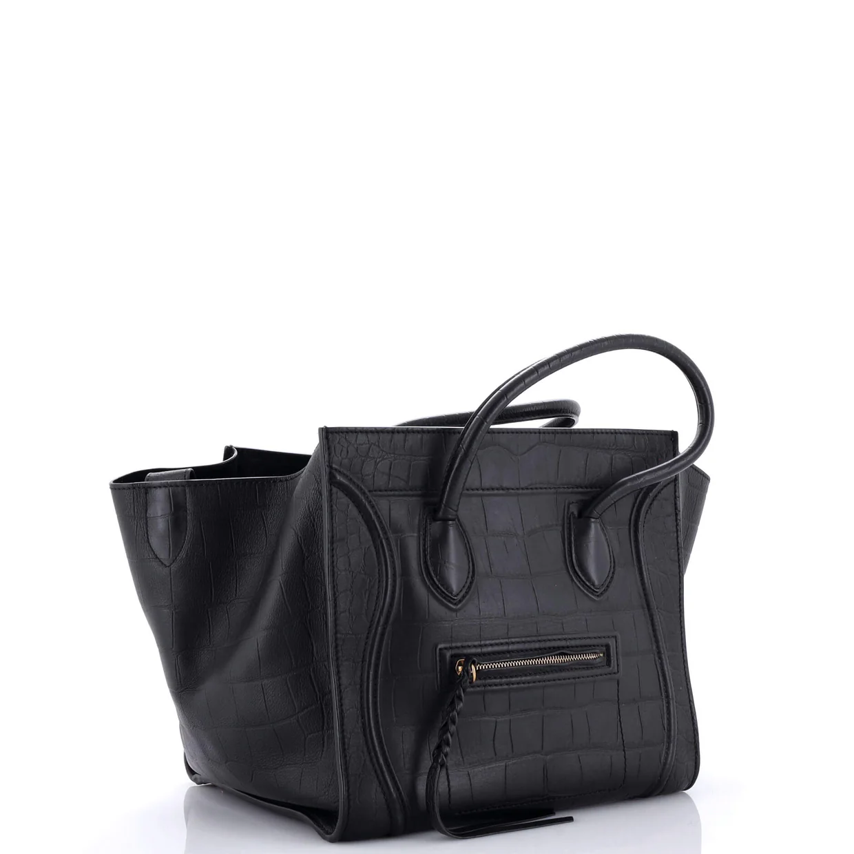 Phantom Bag Crocodile Embossed Leather Medium - Deep Luxury