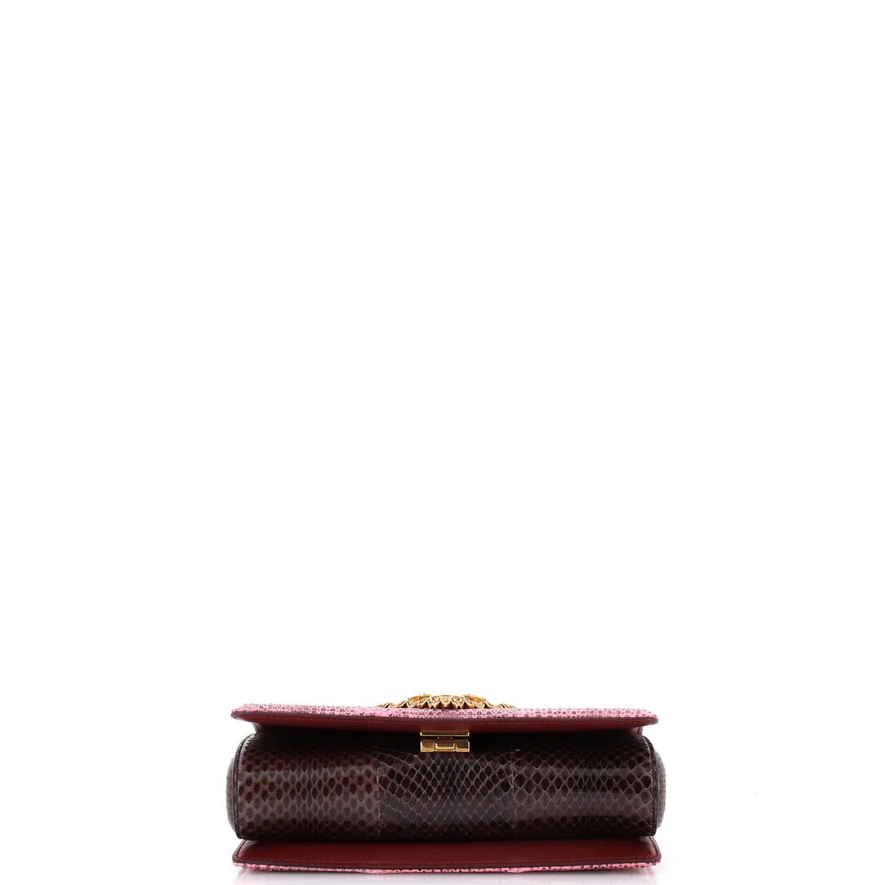 Devotion Crossbody Bag Patchwork Printed Fabric With Snakeskin Small - Deep Luxury