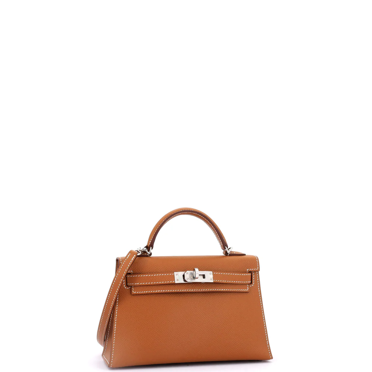 Kelly Mini II Bag Gold Epsom with Palladium Hardware 20 - Deep Luxury