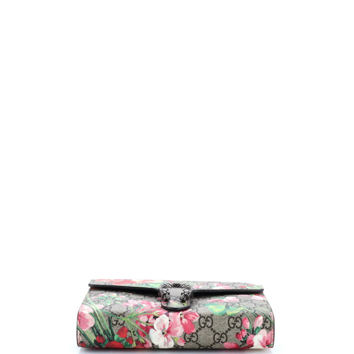 Dionysus Chain Wallet Blooms Print GG Coated Canvas Small - Deep Luxury