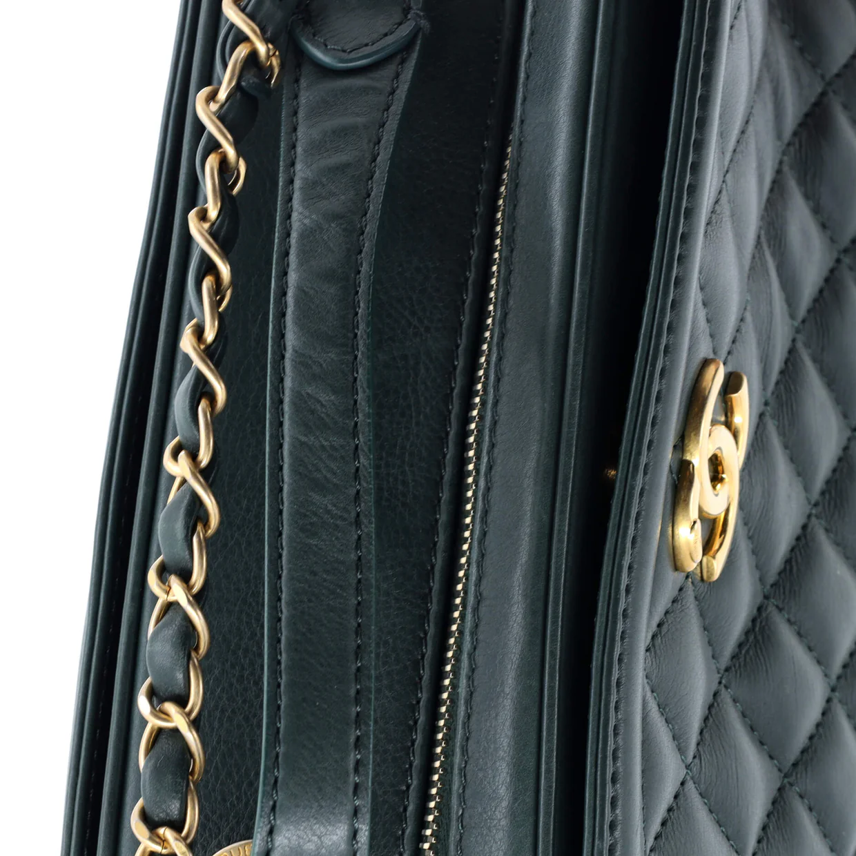 CC Top Handle Vanity Case Quilted Calfskin Medium - Deep Luxury