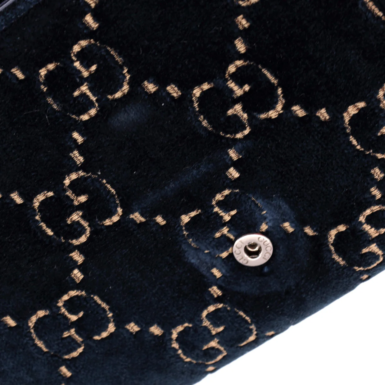 Dionysus Chain Wallet GG Velvet Small - Deep Luxury