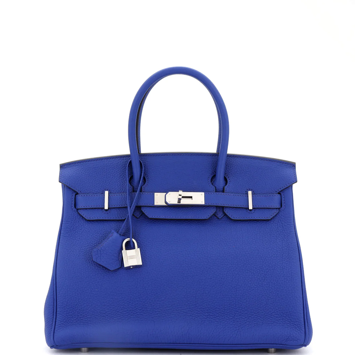 Birkin Handbag Bleu Electrique Togo with Palladium Hardware 30 - Deep Luxury