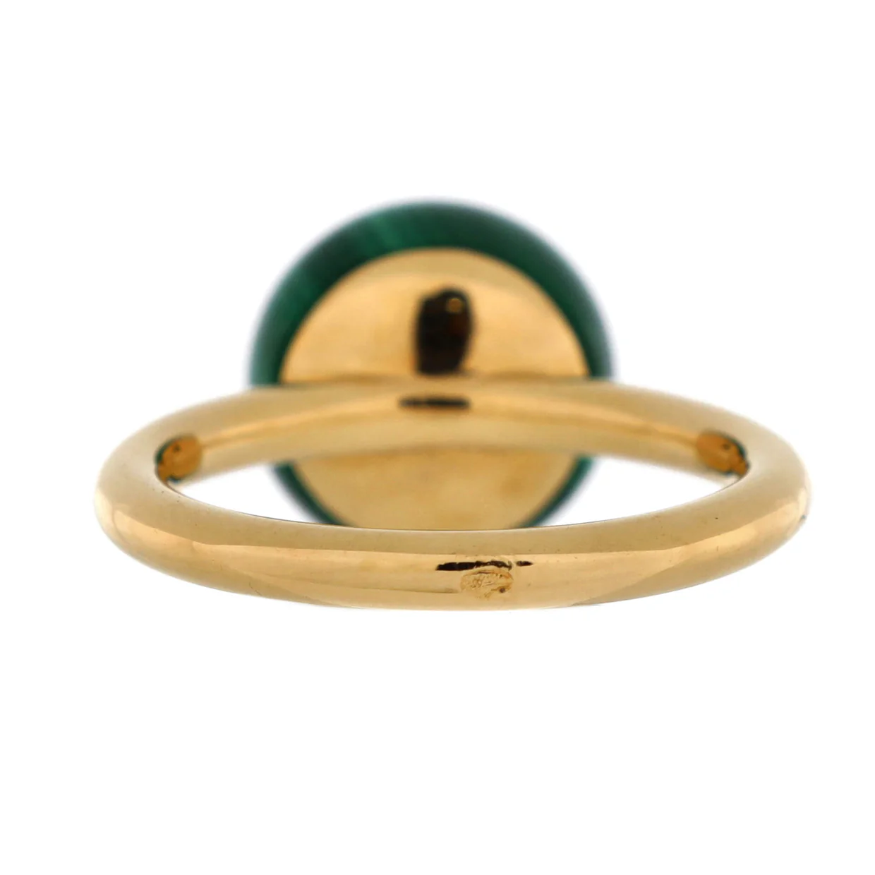 B Blossom Ring 18K Yellow Gold and 18K White Gold with Malachite and Diamonds - Deep Luxury